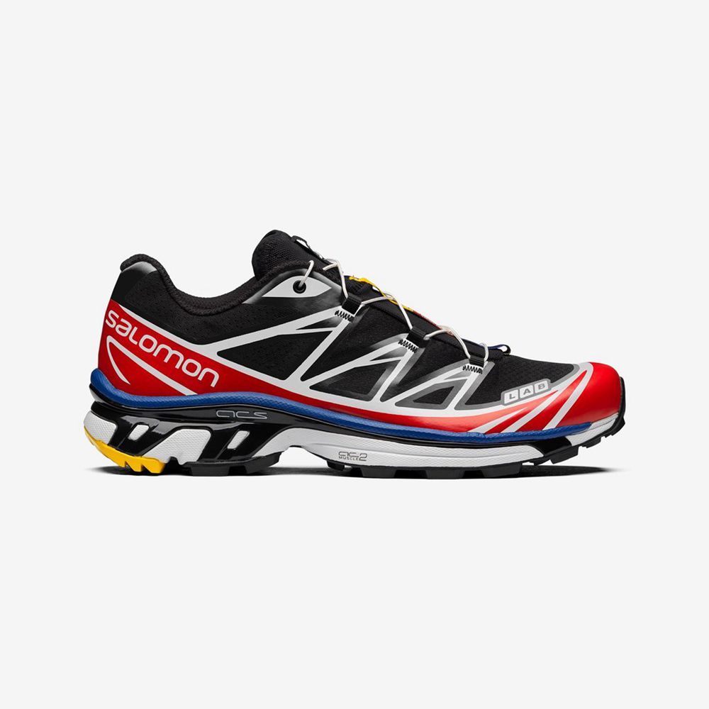 SALOMON XT-6 RACING Philippines - Men's Sneakers - Black/ White/ Red | 815032-EQO